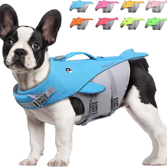 VIVAGLORY Dog Vivaglory Sports Style Dog Life Jacket Reflective Life Vest W Safety Light